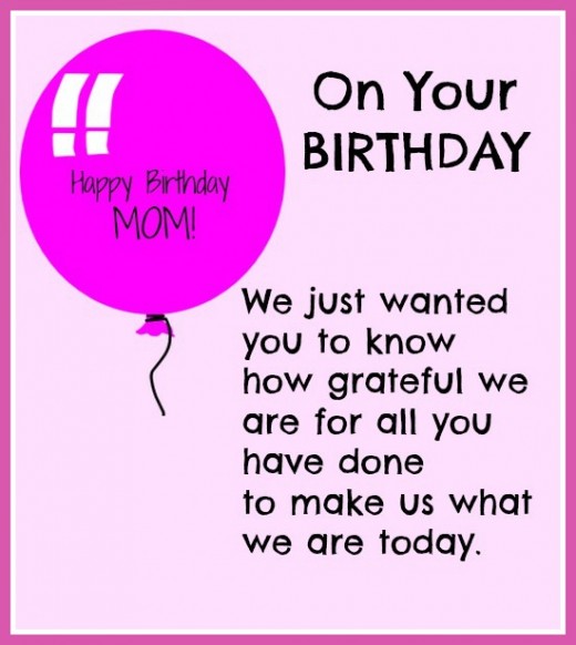 Short Birthday Quotes Mum Mom 120