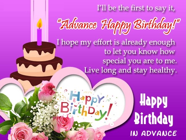 Advance birthday wishes images